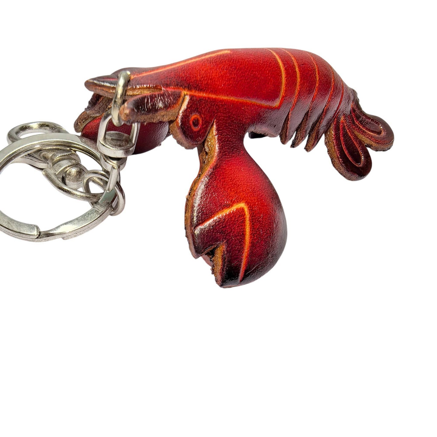Handmade Leather Lobster Key Chain