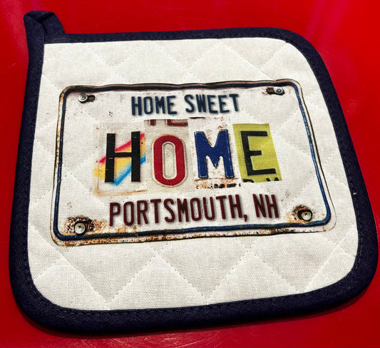Pot Holder - License Plate Home Sweet Home  (name drop)
