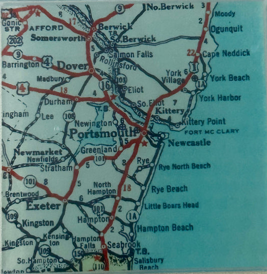 Portsmouth Shoreline Map Magnet