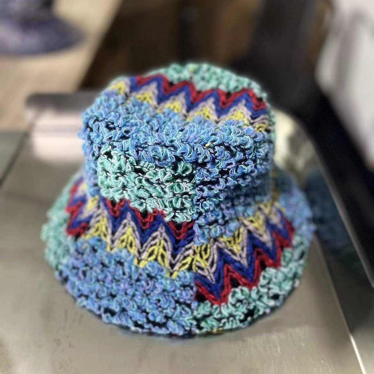 Ethnic retro bucket hat