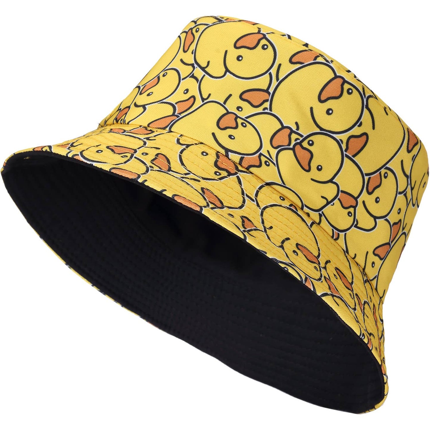 Yellow duck bucket hat