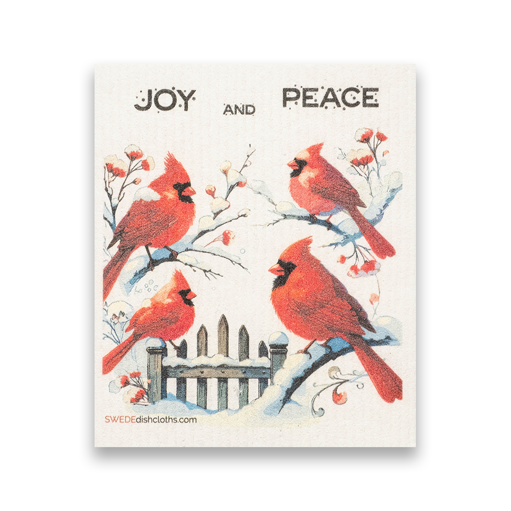 Swedish Dishcloth 4 Cardinals