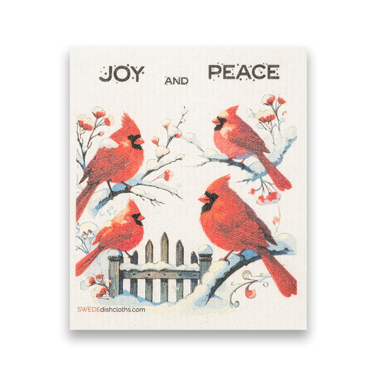 Swedish Dishcloth 4 Cardinals
