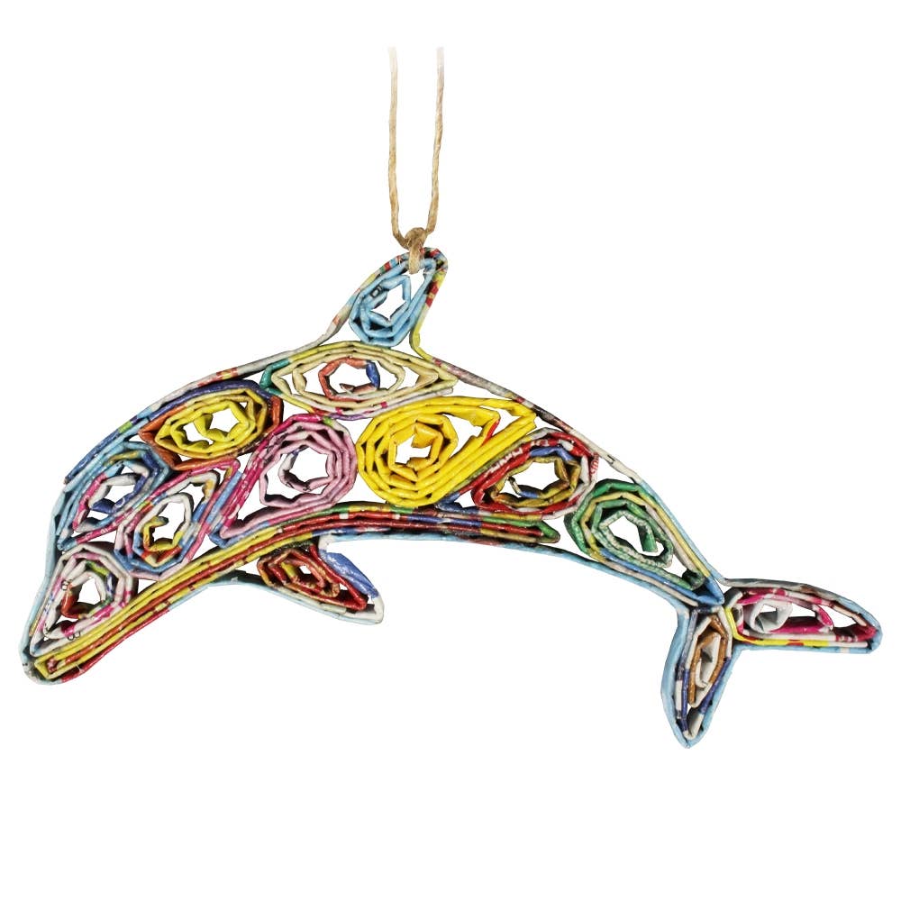 Dolphin Ornament - Recycled Paper