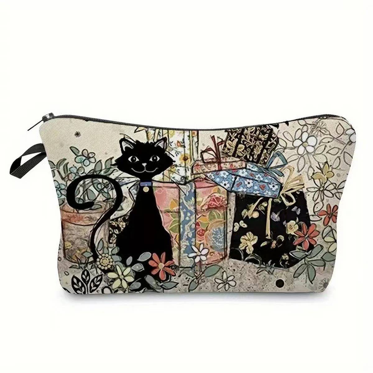Retro cat creative cosmetic bag