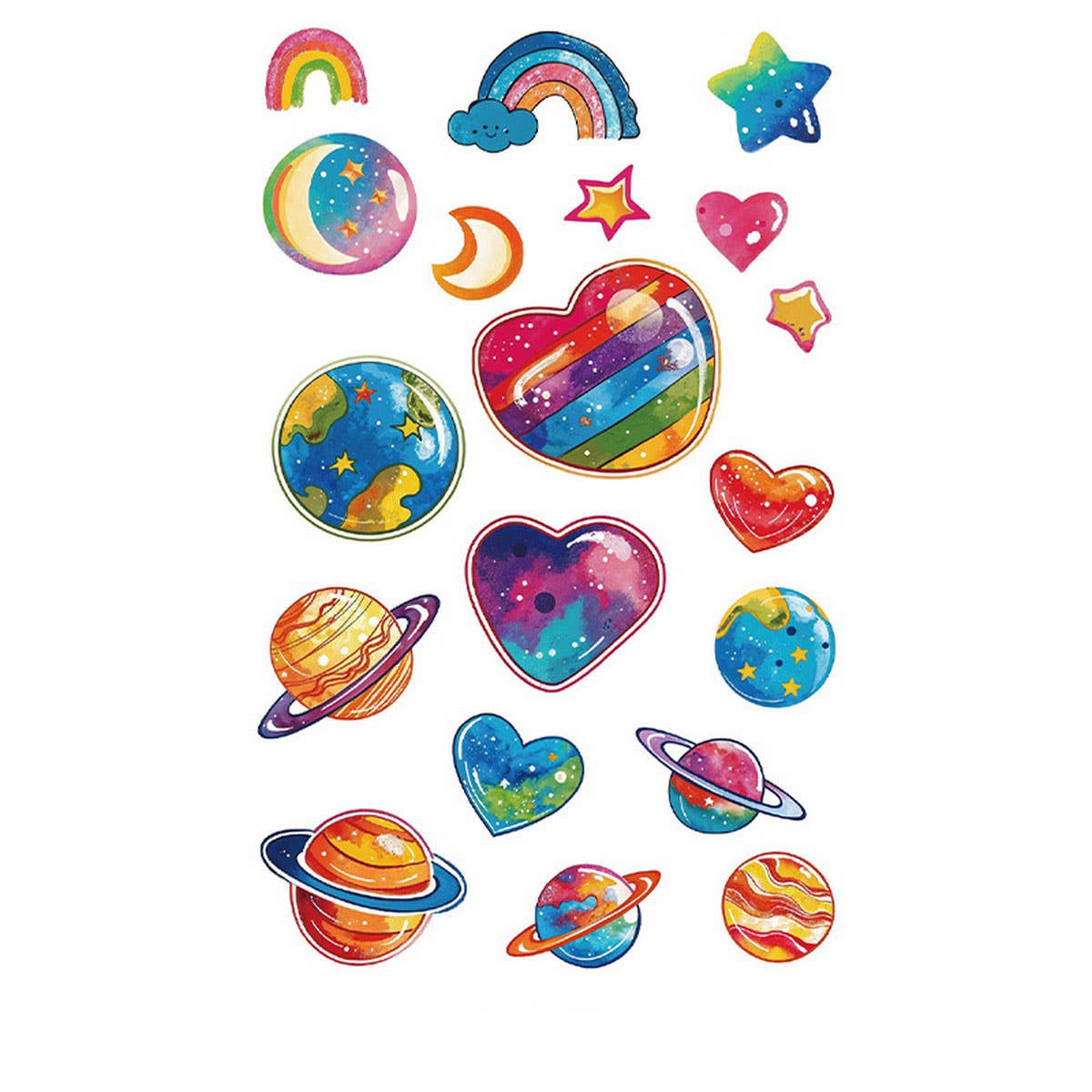 Whimsical Face Stickers –  Galaxy Tattoos