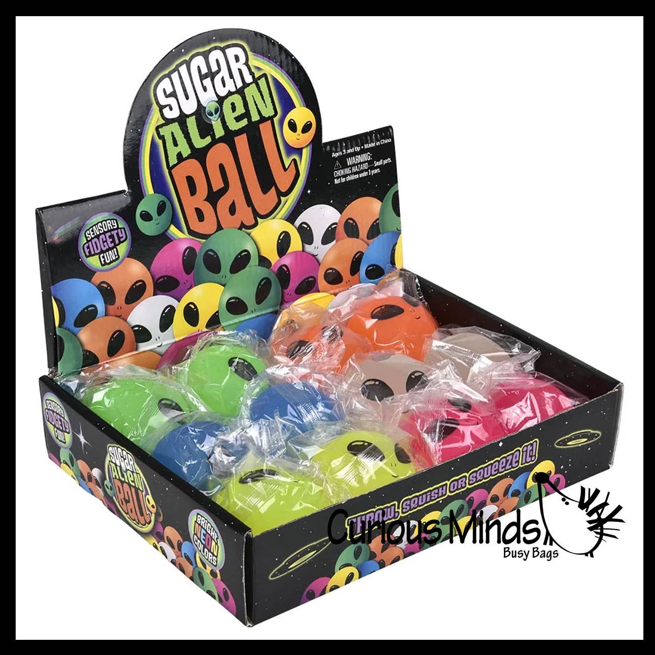1 Alien Sugar Ball - Thick Glue/Gel Stretch Ball - Squishy