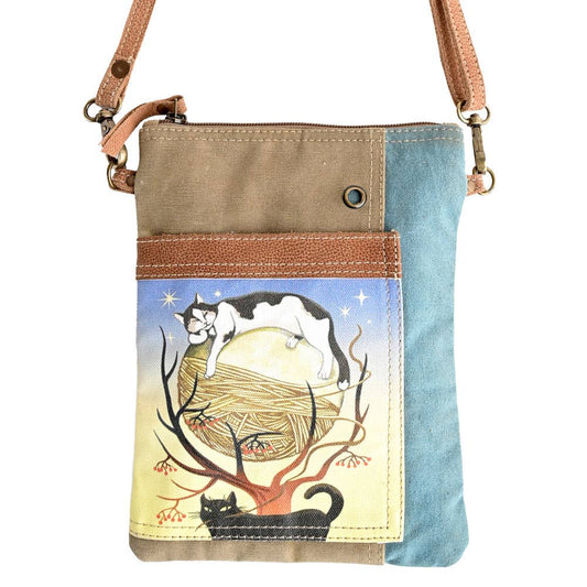 Cats over the moon crossbody bag