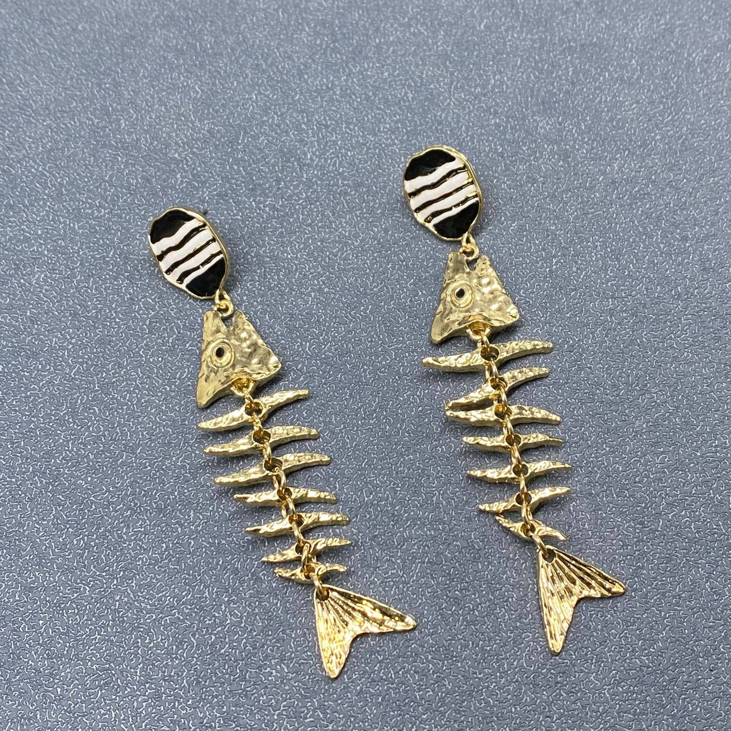 Fish Bone Dangle Earrings
