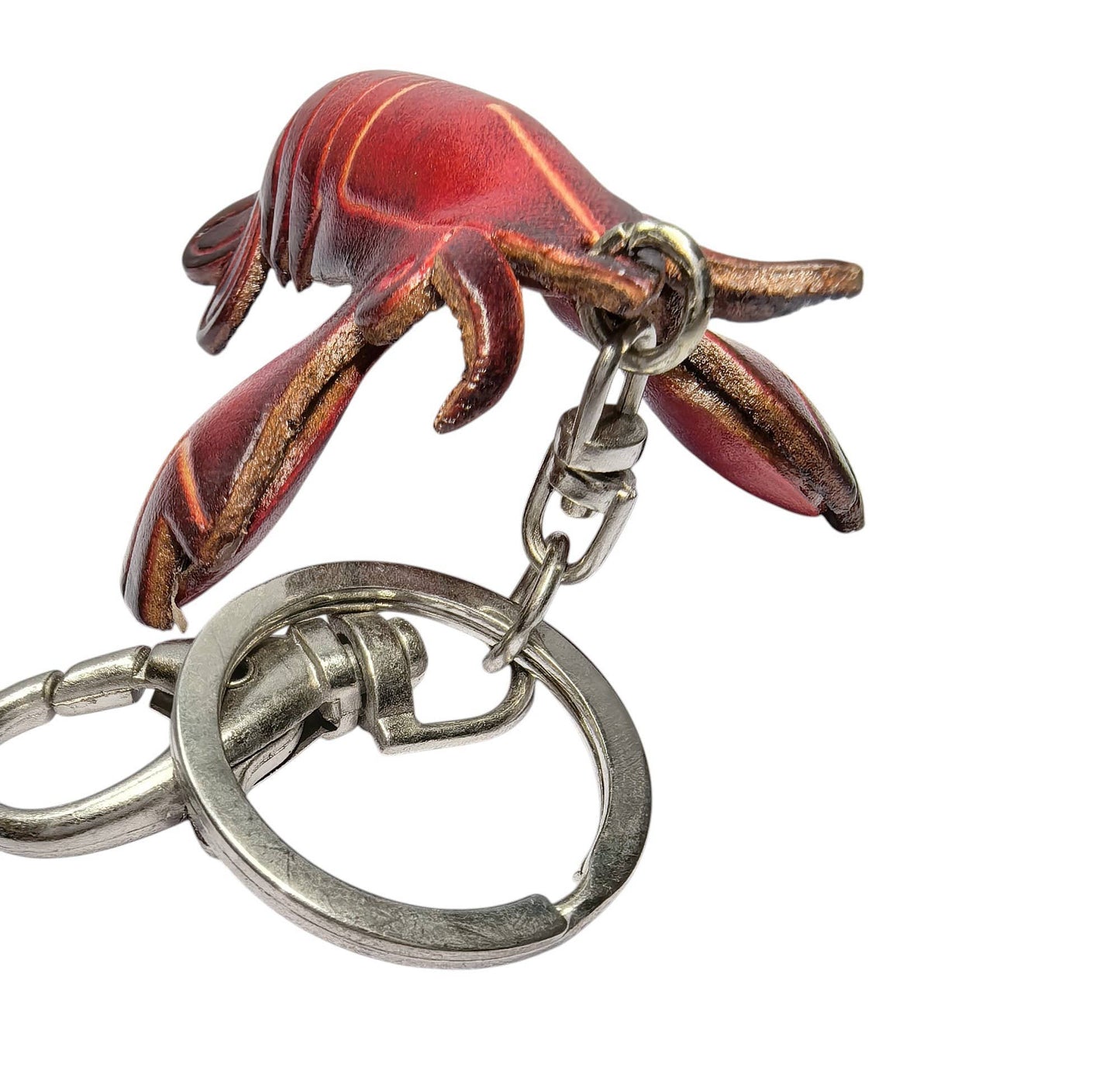 Handmade Leather Lobster Key Chain