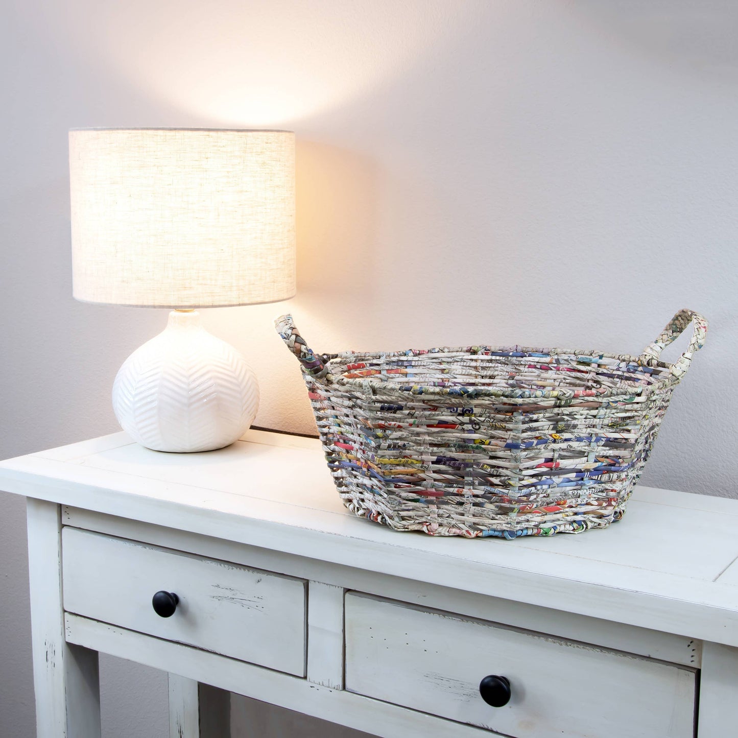 Gift Baskets Made from Recycled Newspapers