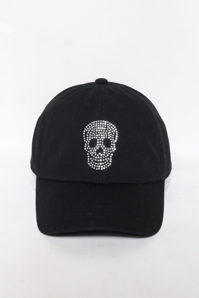 Bling Skull Halloween Baseball Cap
