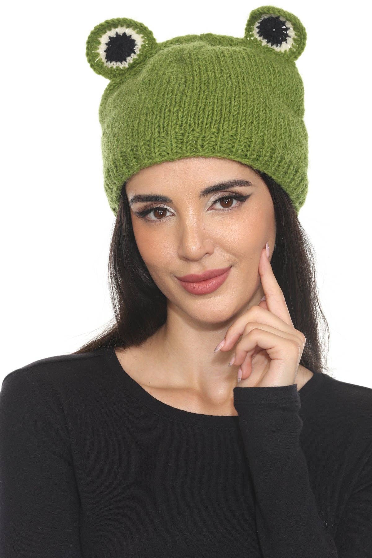 Frog Character Green Beanie