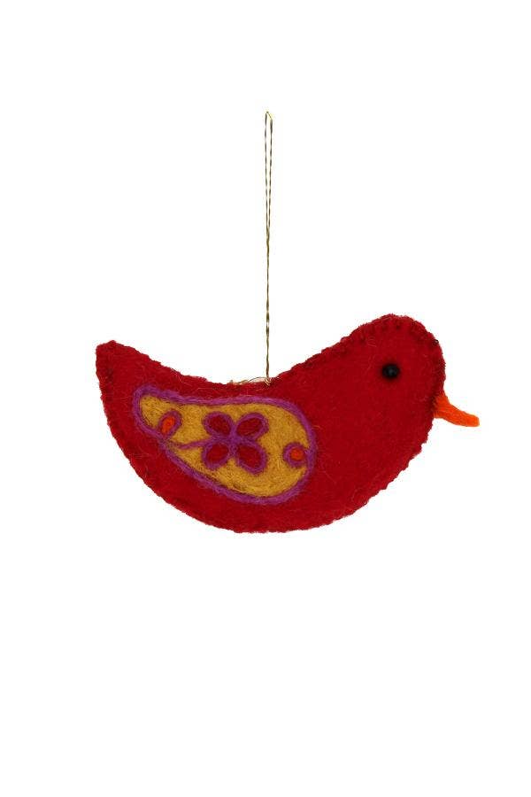 Embroidery Bird Ornament