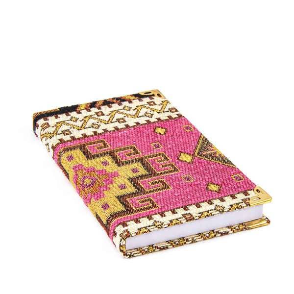 Fabric covered kilim design note book