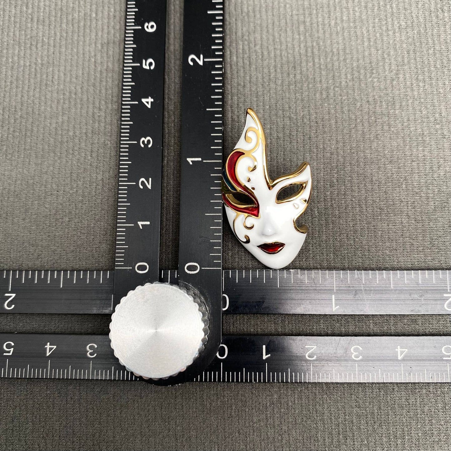 Enamel Mask 18K Gold Plated  Stud Earrings