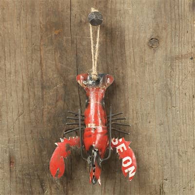 Reclaimed Metal Ornament - Lobster