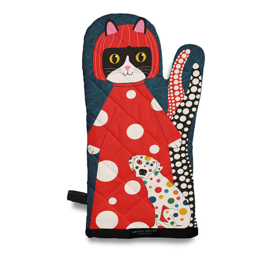 Museum Collection- Yayoi  Kusama w. Love & Dog Oven Mitt 
