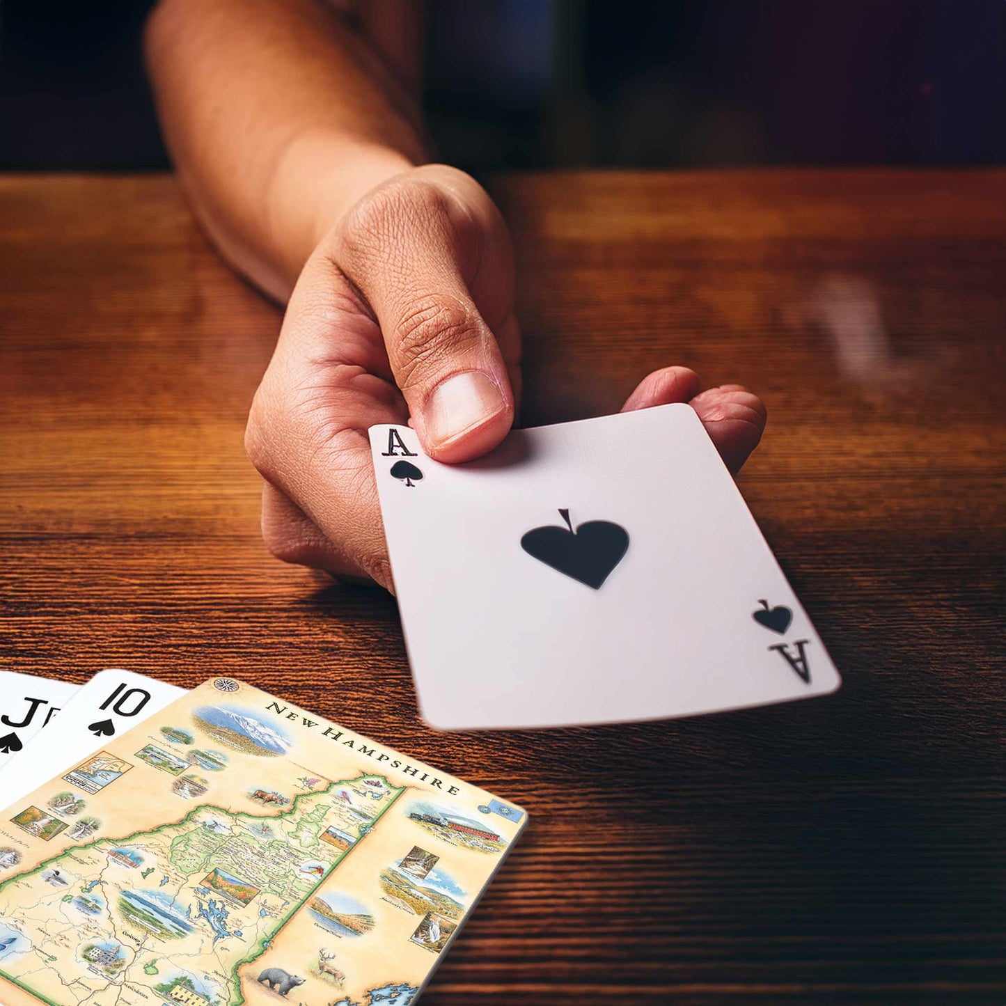 New Hampshire State Map Playing Cards