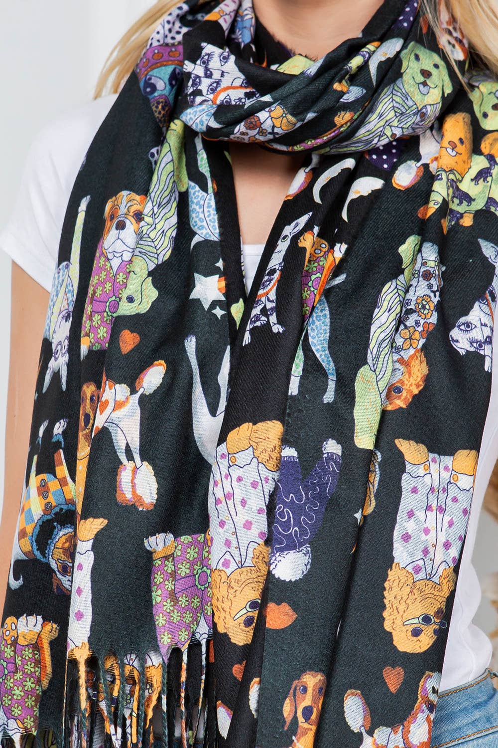 Dog Print Scarf