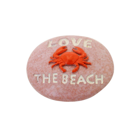 Pebble Love Beach Crab Magnet