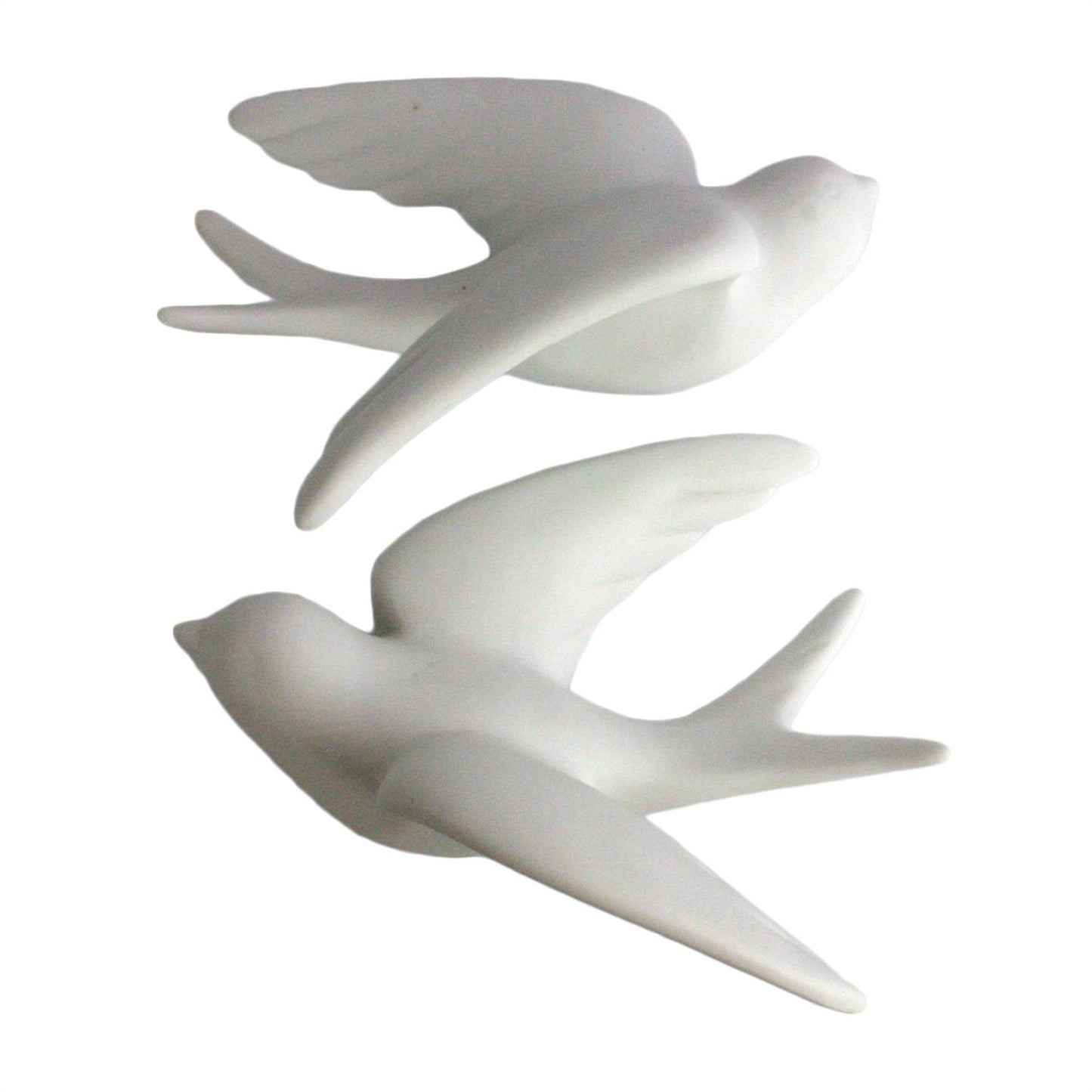 Ceramic Sparrows - Sm Pair - Left & Right - White