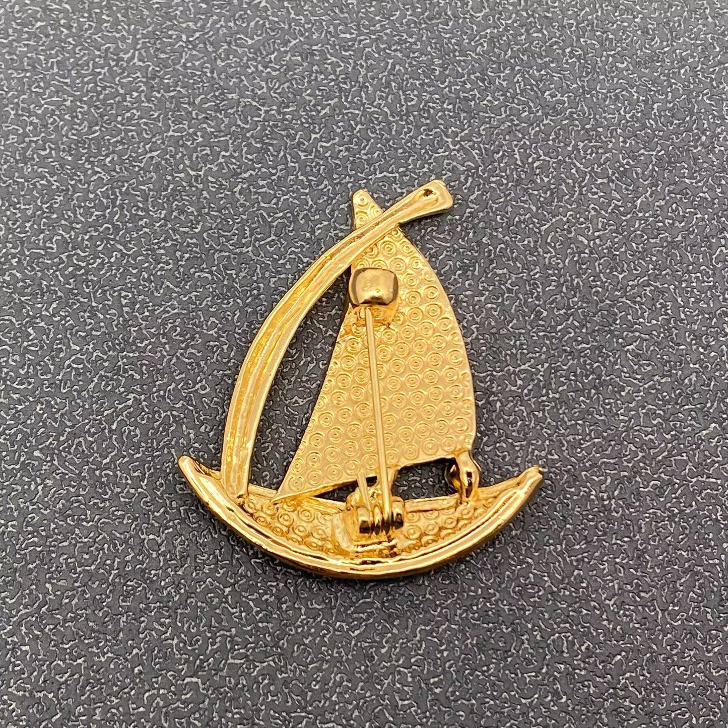 Colored Enamel Sailboat Brooch