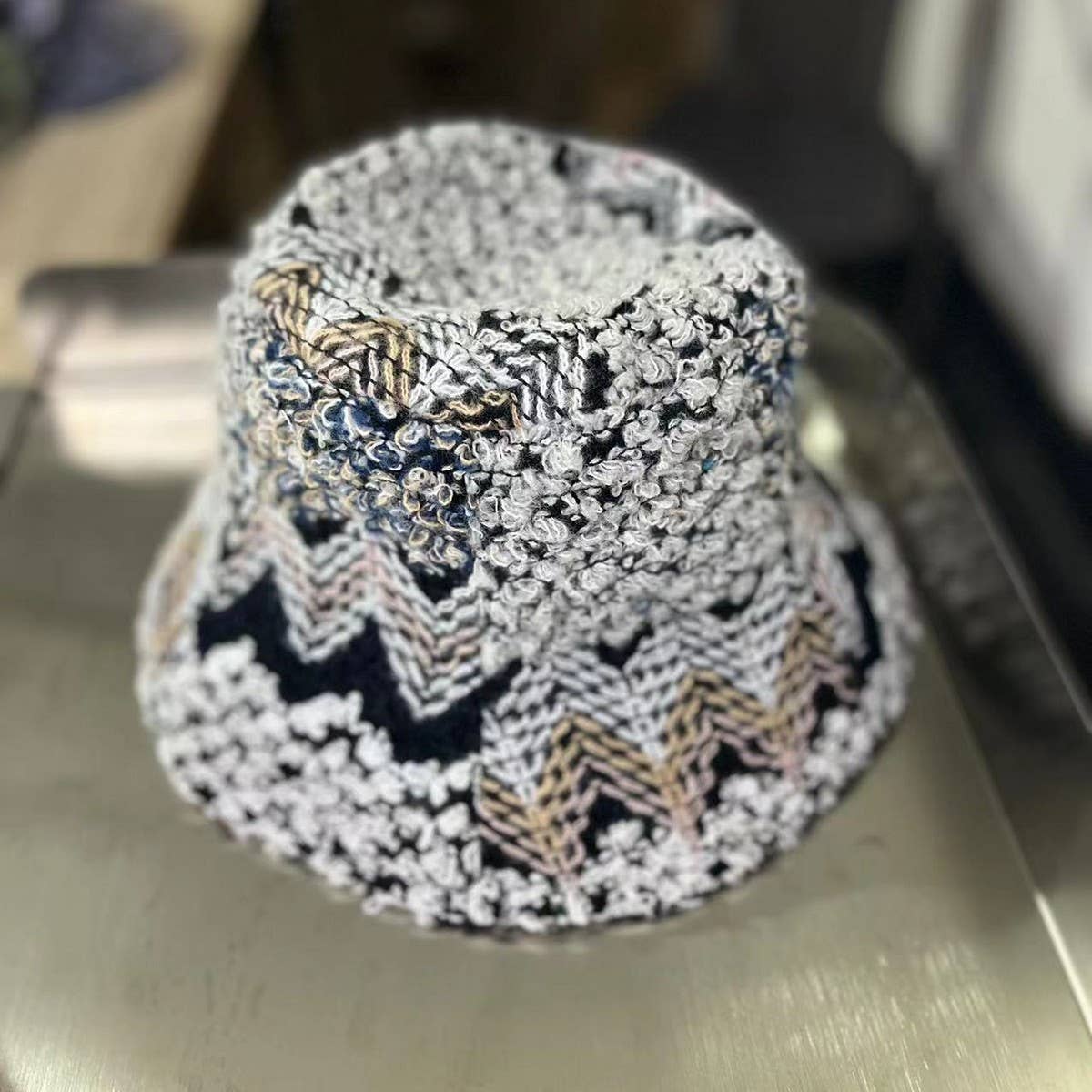Ethnic retro bucket hat