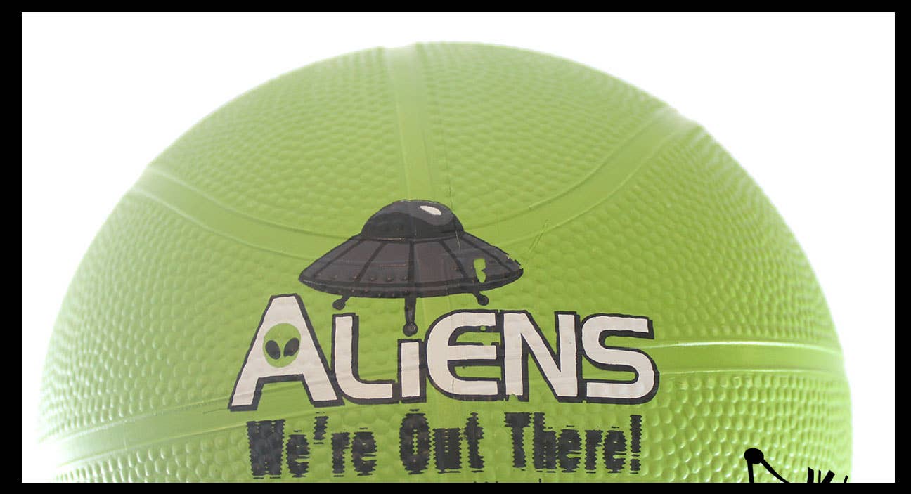 1 DEFLATED Alien BasketBall - 7"  Sports Ball - Outdoor