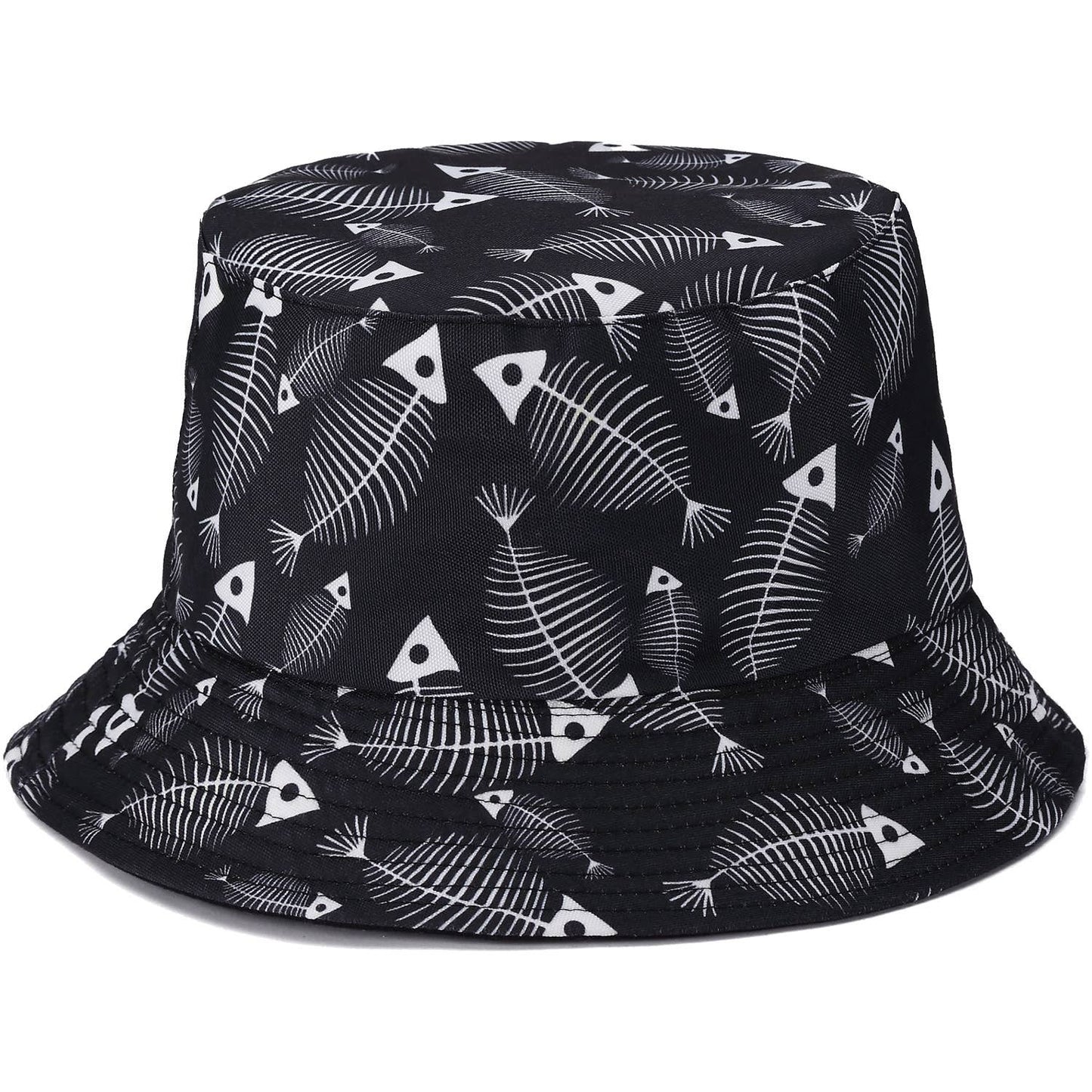 Fish bone bucket hat