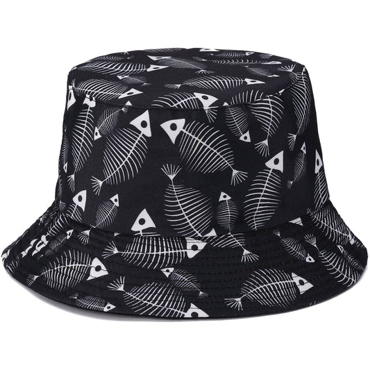 Fish bone bucket hat