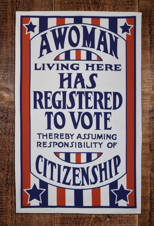 A Woman Registered to Vote Tea Towel