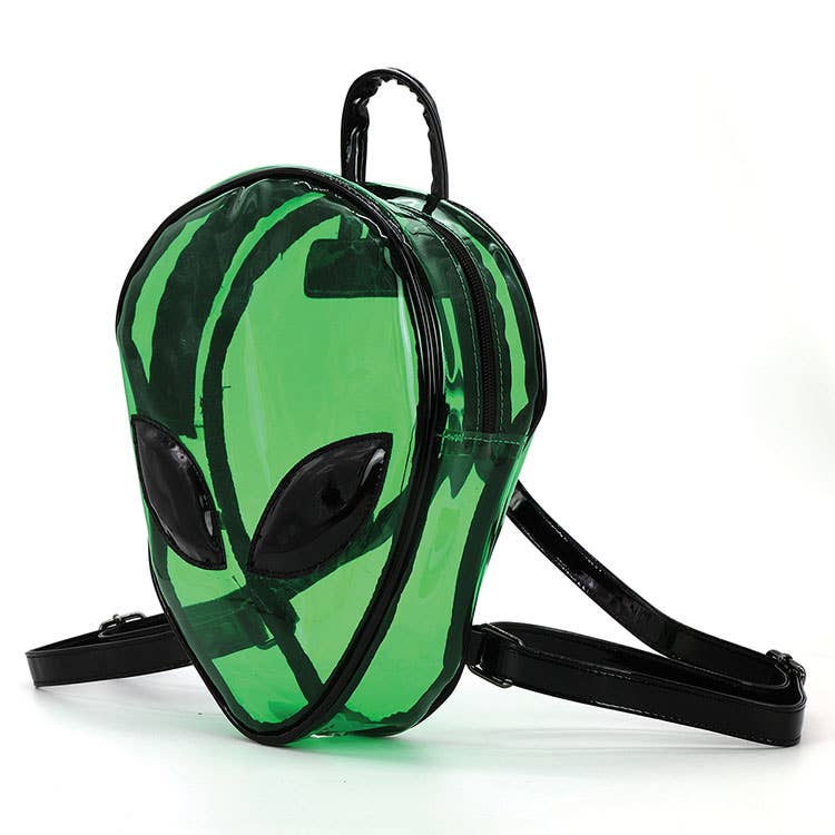 Transparent Alien Head Backpack