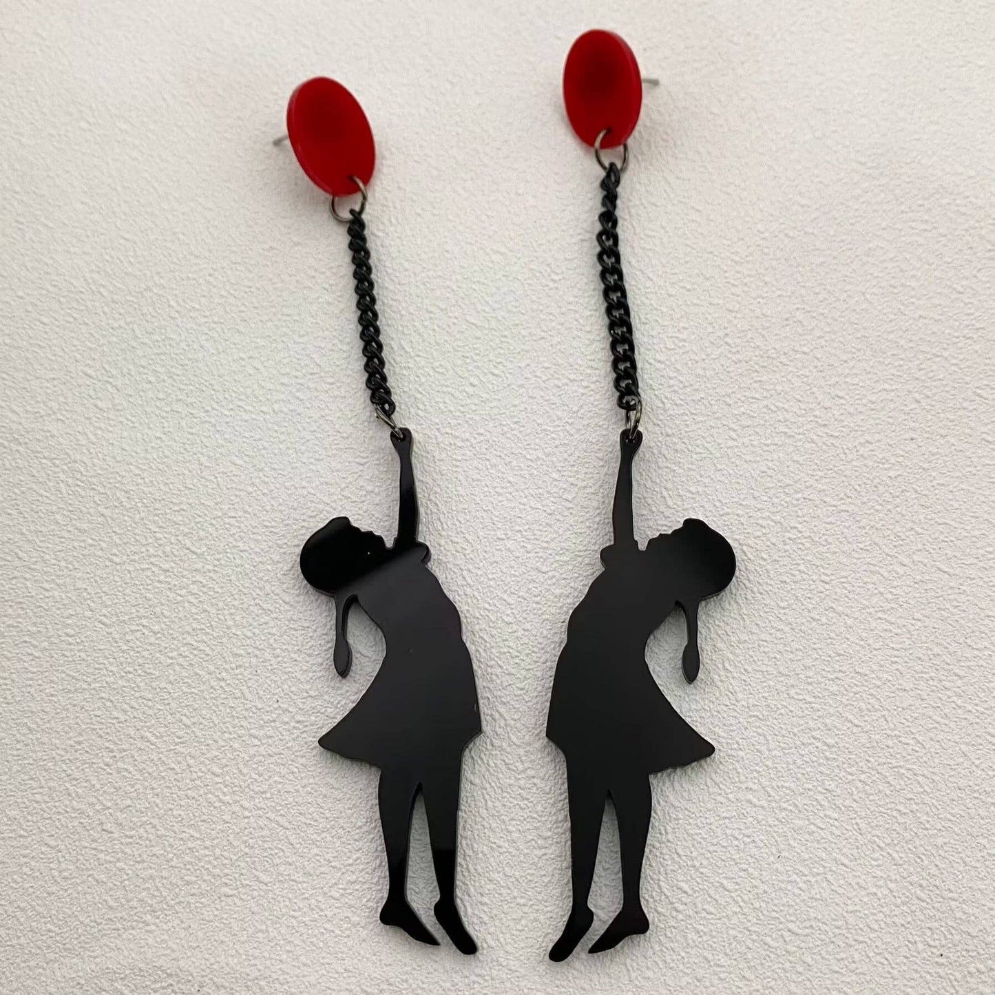 The Girl Holding A Balloon Acrylic Dangle Earrings