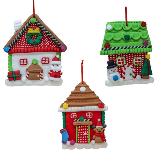 Clay Gingerbread House Ornament