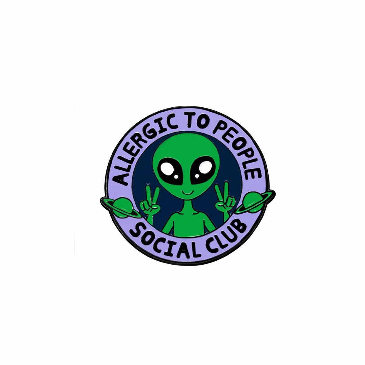 Alien spaceship brooch/pin