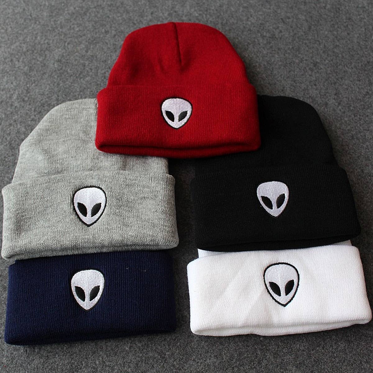 Alien Skull knit hat