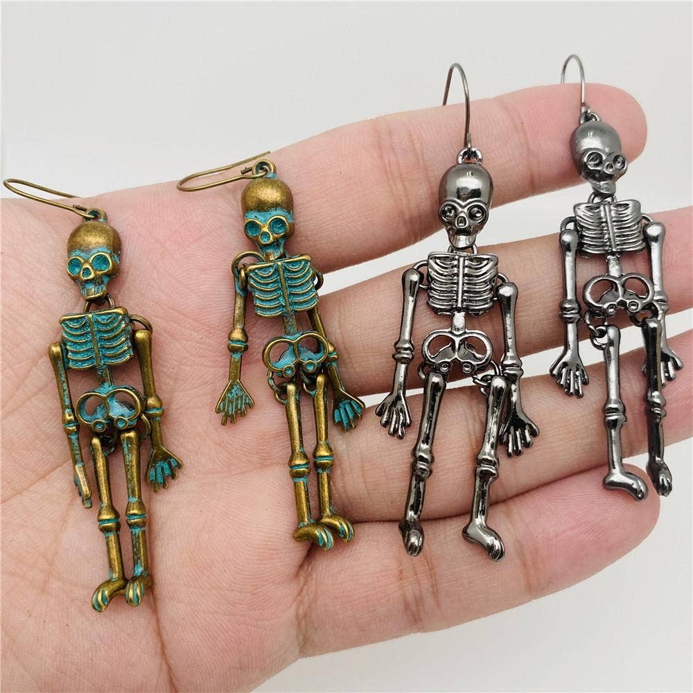 Body Skeleton Retro Skull DangleEarrings - GT