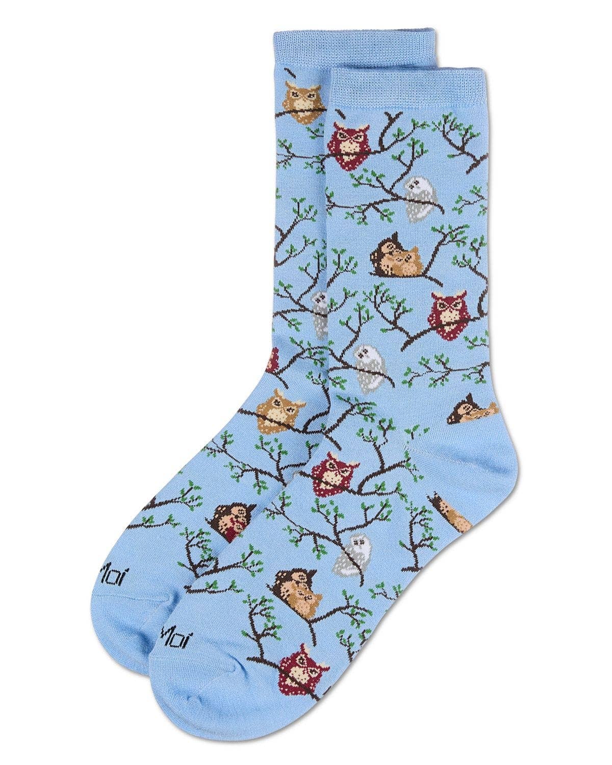 Women's Owls Bamboo Crew Socks