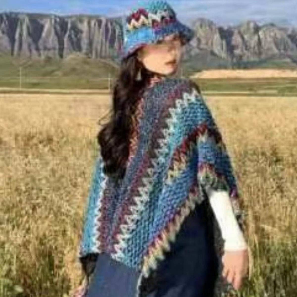 Ethnic retro bucket hat