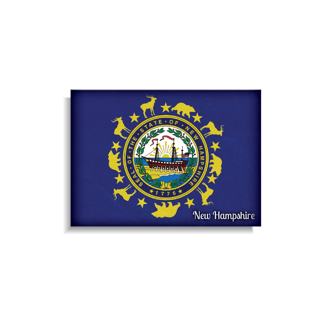 Magnet: New Hampshire Hunting Themed Flag