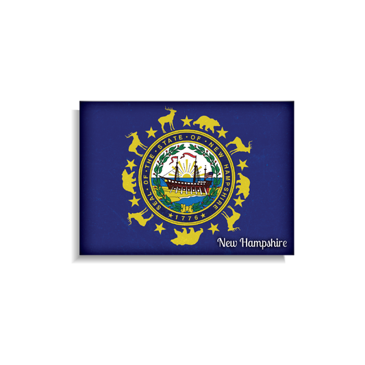 Magnet: New Hampshire Hunting Themed Flag