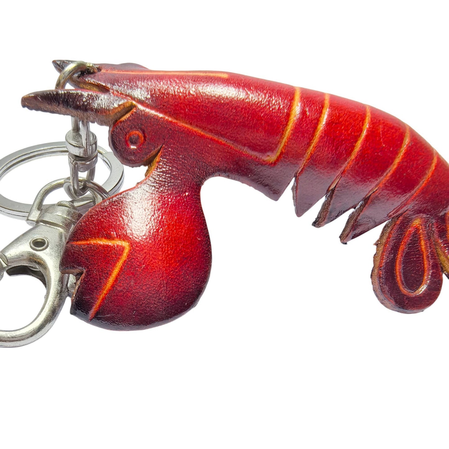 Handmade Leather Lobster Key Chain