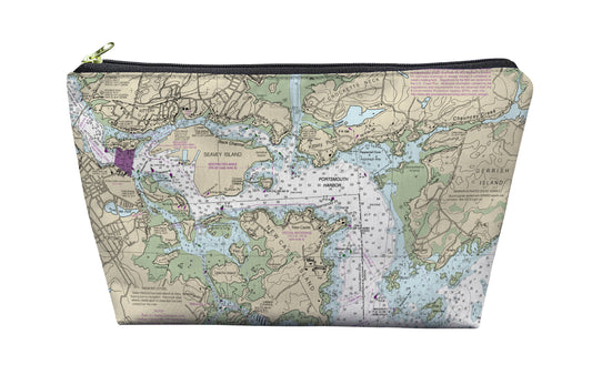 Portsmouth Harbor, NH Nautical Map Pouch 8.5x6