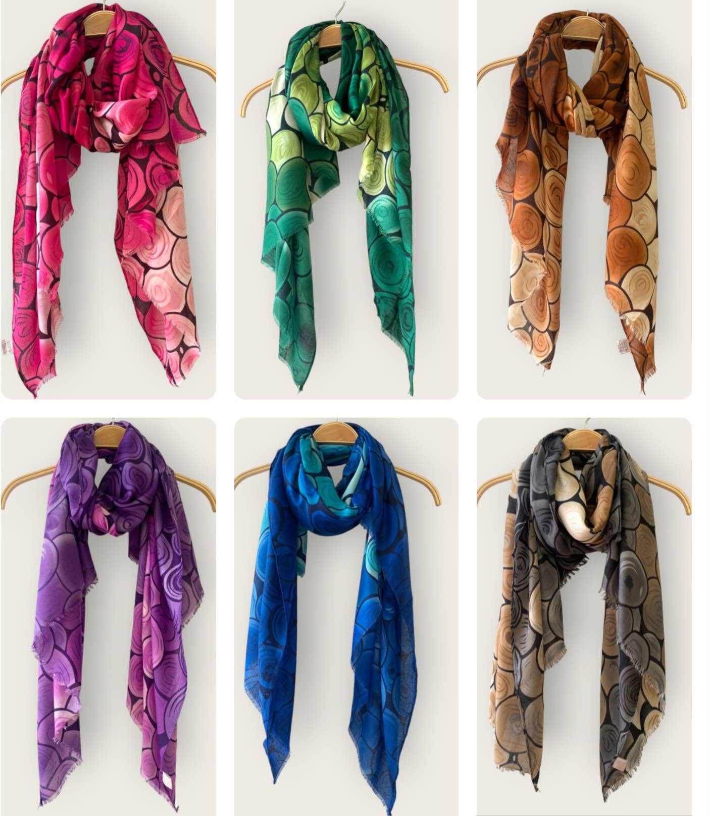 Circular Spiral Scarves