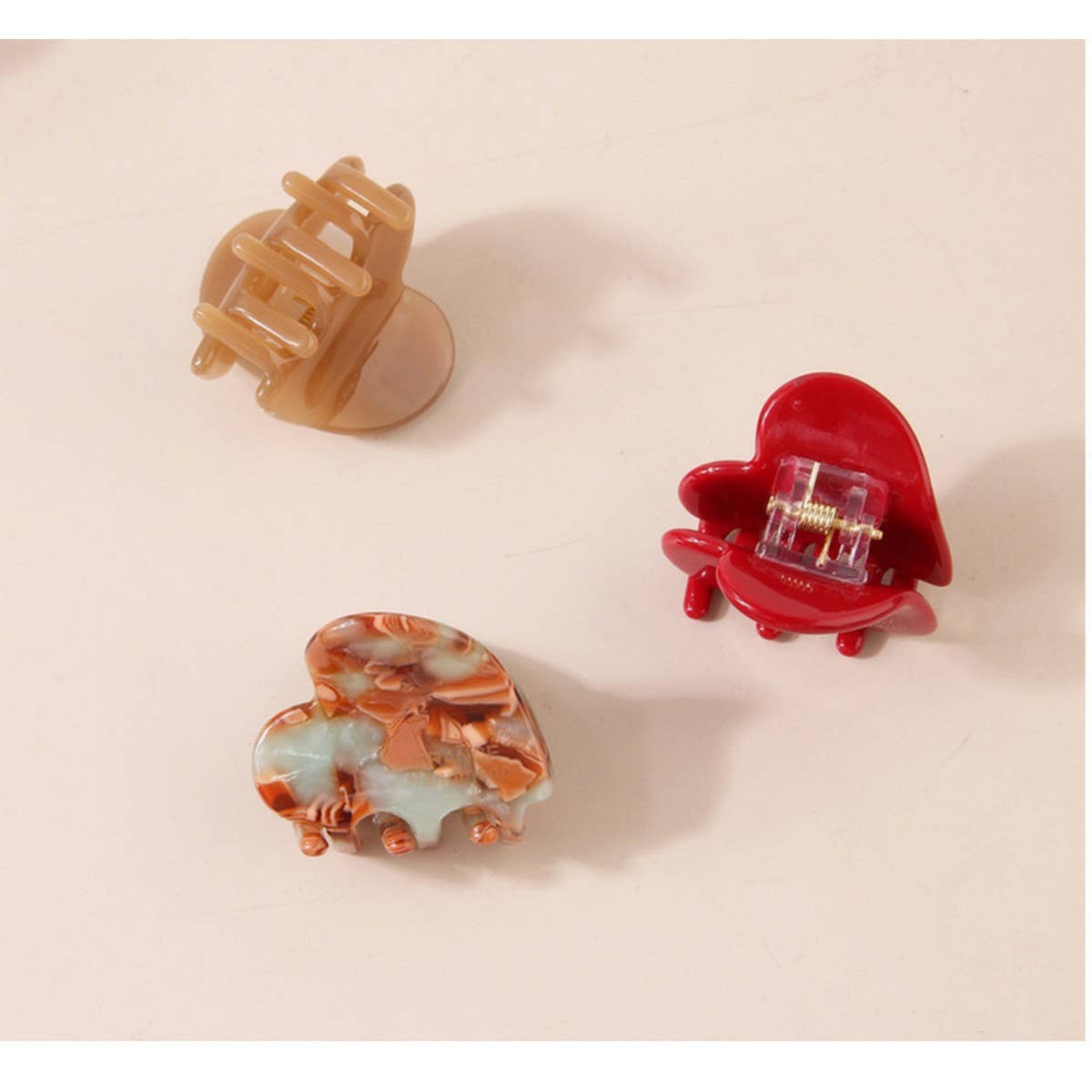 Heart love heart hair claw clip
