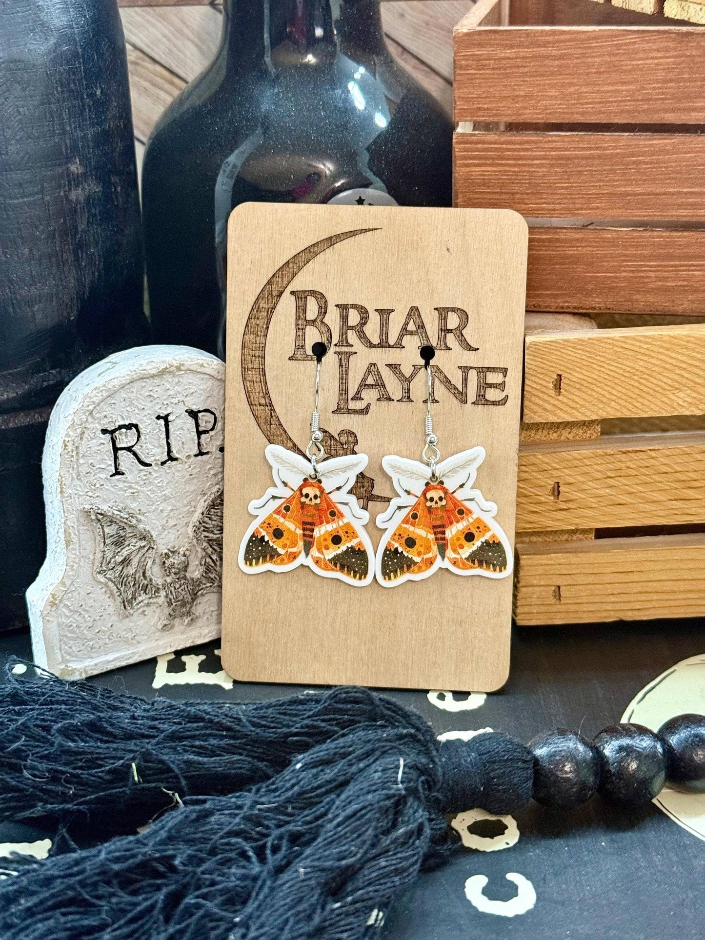 Moth Insect Earrings