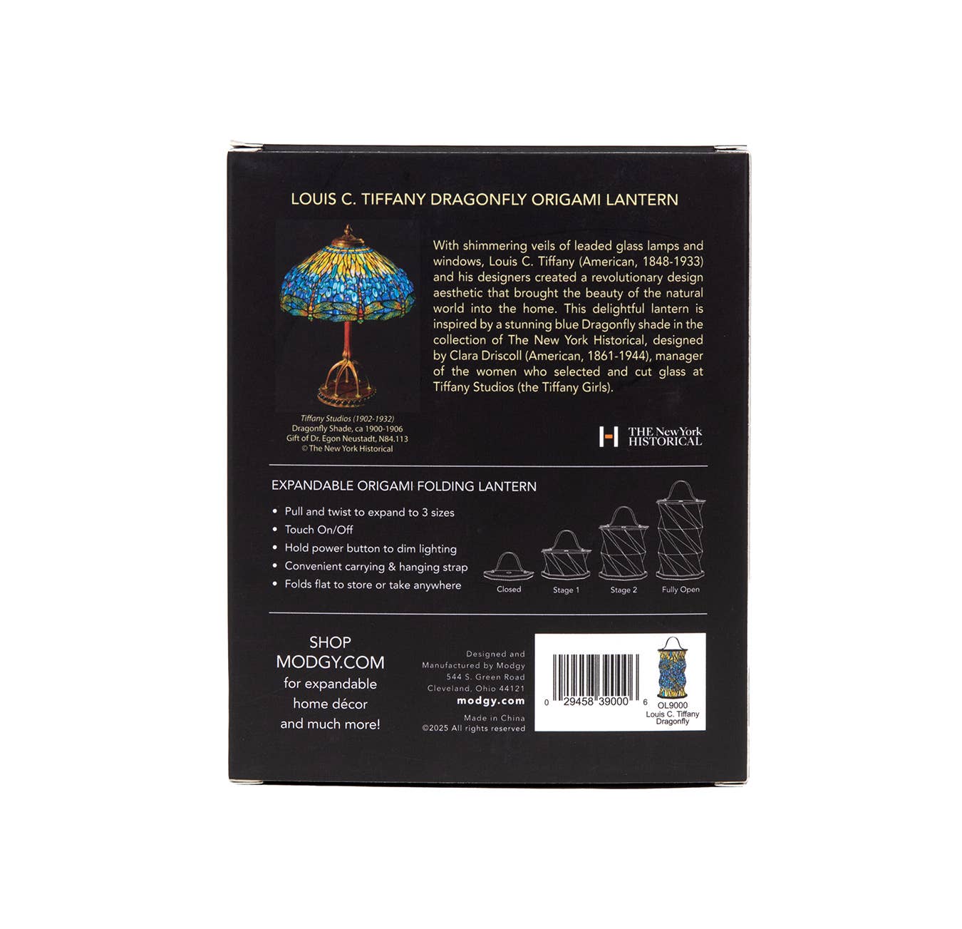 Modgy Louis C. Tiffany Dragonfly Origami Lantern
