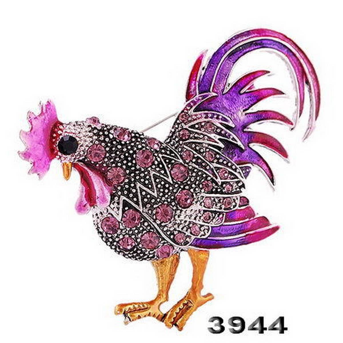 Rooster brooch
