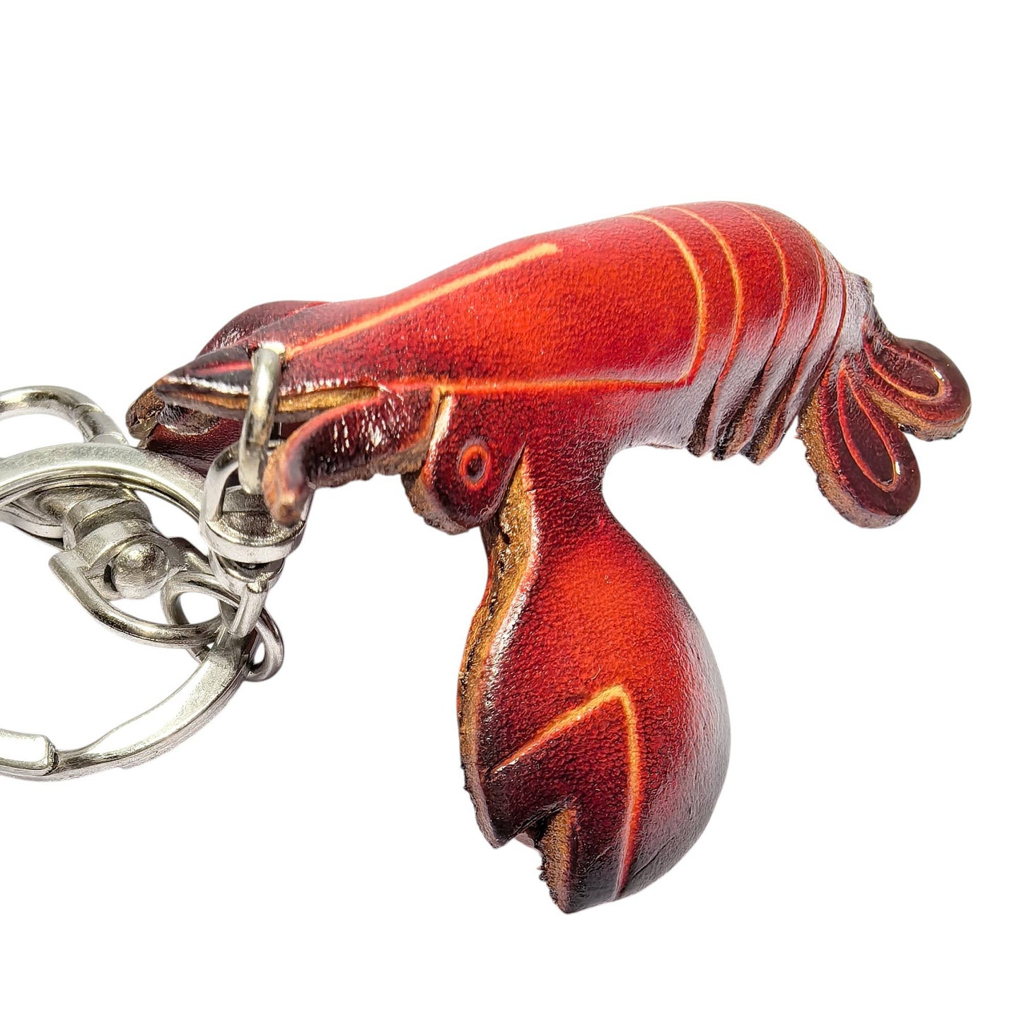 Handmade Leather Lobster Key Chain